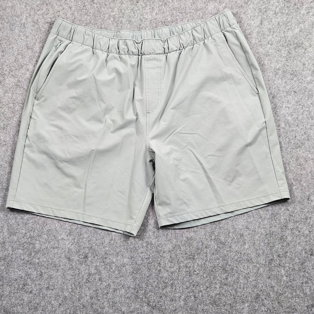 Rhoback Mens 3XL Performance Shorts Light Gray Elastic Waist Stretch Golf Active